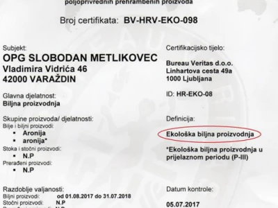 Aronija - 100 voćni  sok