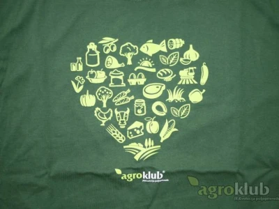 Tamnozelena Agroklub majica - "srce"