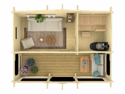 Drvena sauna Kiuru
