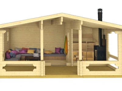 Drvena sauna Piha-Tuuri 25