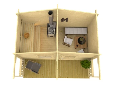 Drvena sauna Hannu