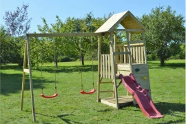 J6 Dječji toranj s toboganom, pješčanikom i dvostrukom ljuljačkom