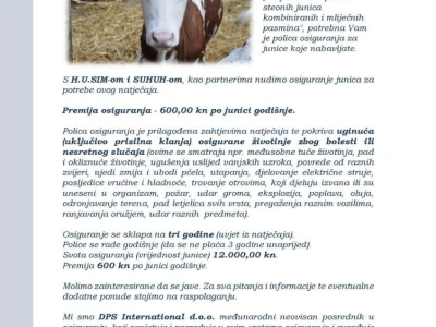 Kupovina junica uz subvenciju 30.000 kn - obavezno osiguranje junica