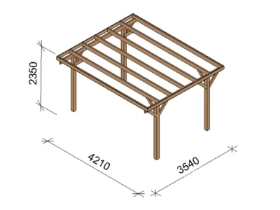Drvena pergola L