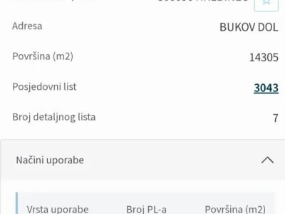 Poljoprivredno zemljište (šuma) 16.000 m2 - s drvenom kućicom 11 m2