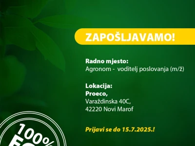 Pro-eco zapošljava agronoma - voditelja poslovanja