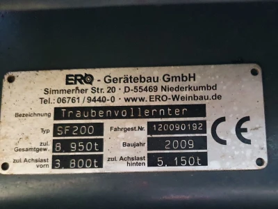 ERO SF200 Kombajn za berbu grožđe