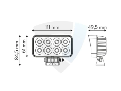 Radna lampa 32 LED, 32 W, raspršeno svjetlo, pravokutna