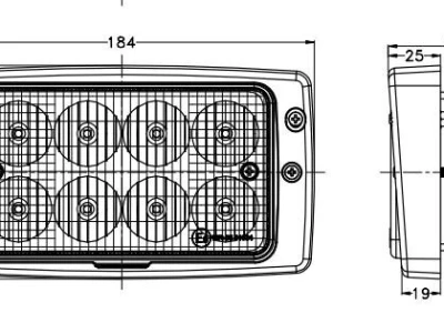Radna lampa 8 LED, 40 W, raspršena, pravokutna — namijenjena za Fendt