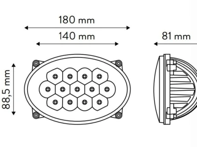 Radna LED lampa, 65W - John Deere TT.13508