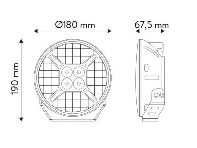 Radna LED lampa, 7-inčna, 60W, 6000 Lm