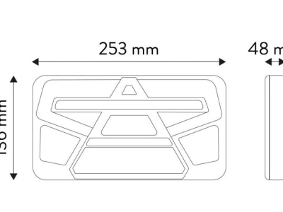 Stražnja LED lampa, 12–24 V, 5 funkcija TT.12601