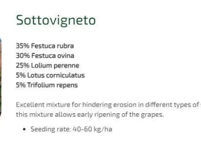 Travna mješavina SOTTOVIGNETO 10 kg