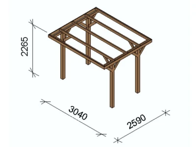 Drvena pergola XS