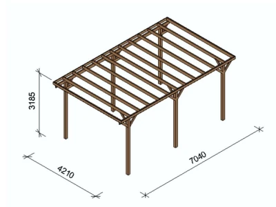 Drvena pergola XXXL