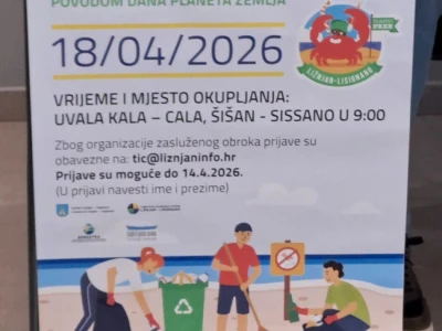 Akcija čišćenja obale kroz projekt Plastic Free Ližnjan