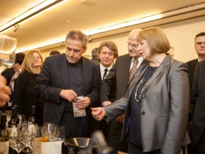 Milan Bandić, zagrebački gradonačelnik i Đurđa Protić, direktorica 2. Hrvatskog festivala hrane i vina