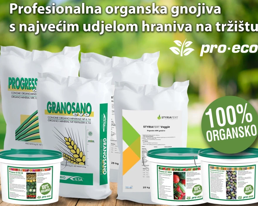 Profesionalna organska gnojiva s najvećim udjelom hraniva na trži&scaron;tu
