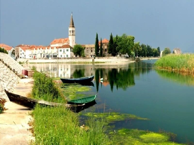 Privlačan motiv Male Neretve i Grada Opuzena