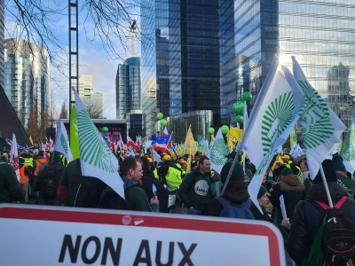 Prosvjed europskih poljoprivrednika u Bruxellesu