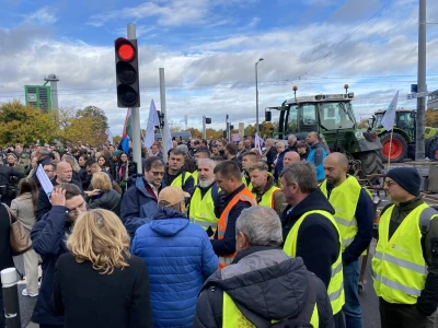 Prosvjed poljoprivrednika u Strasbourgu