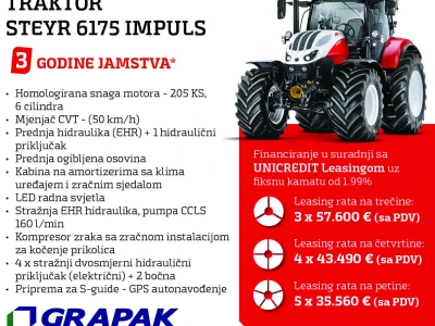 Steyr traktori na lageru - financiranje