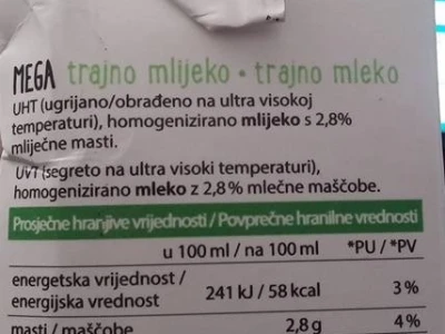 Kod nas to piše da je UHT, ali sitno, otpozadi pakiranja i slabo vidljivo
